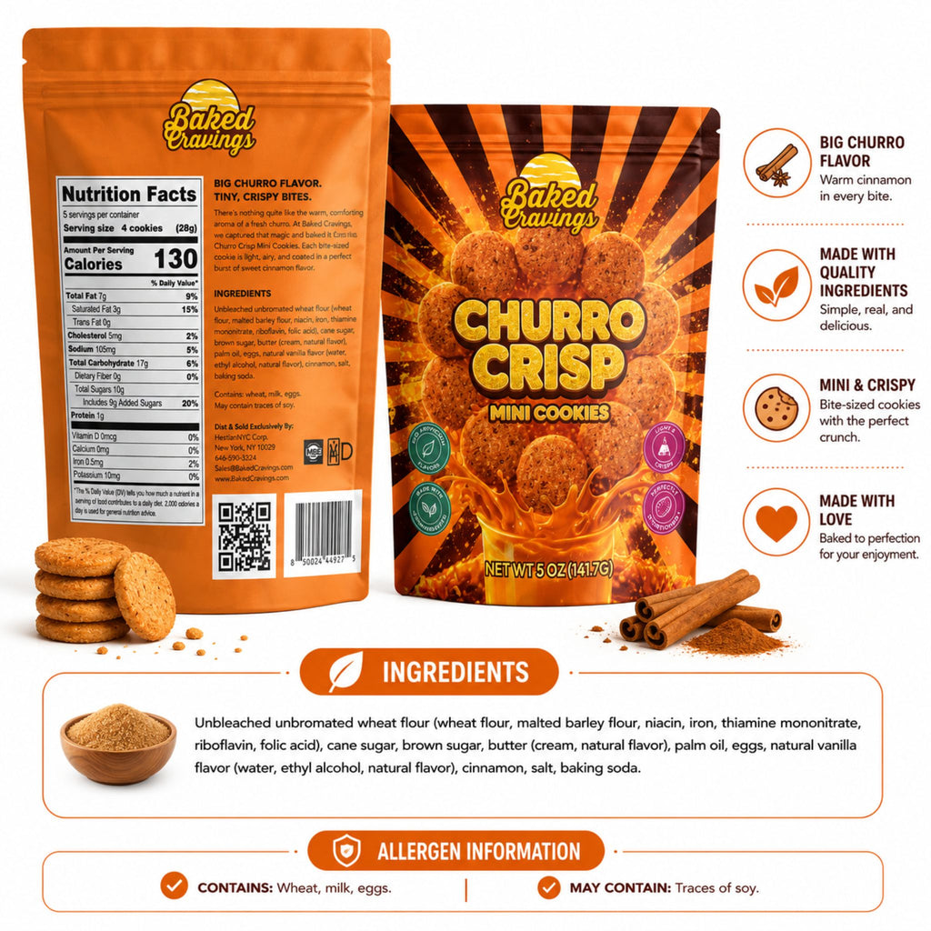 Churro Mini Crisp Cookie Bag