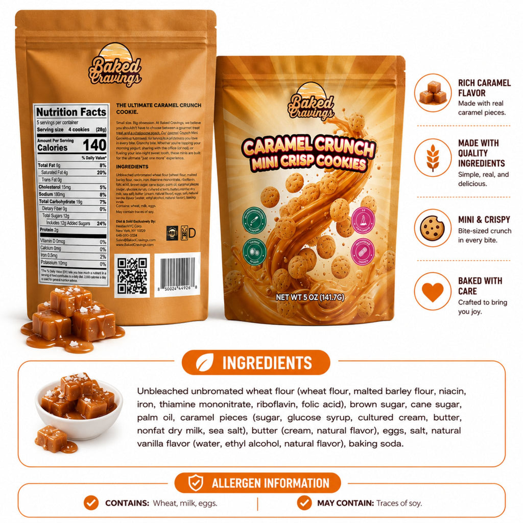 Caramel Crunch Mini Crisp Cookie Bag