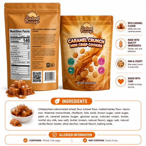 Caramel Crunch Mini Crisp Cookie Bag
